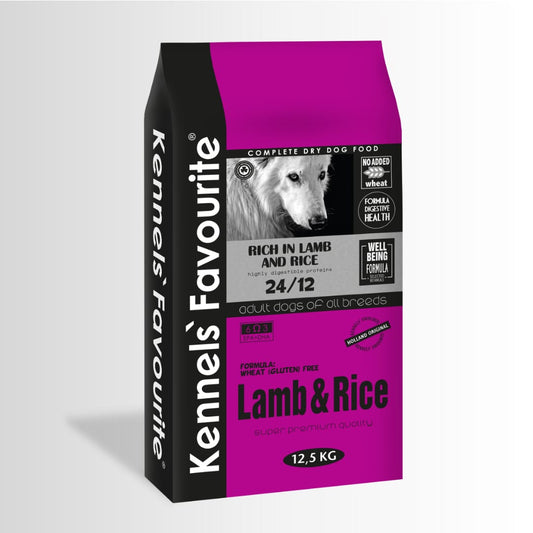 Hrana uscata caini Super Premium - Kennels' Favourite Lamb & Rice 12.5kg - miel si orez