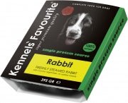 Carne aburită caini Super Premium - Kennels' Favourite 100% Rabbit 395g - Kennels' Favourite