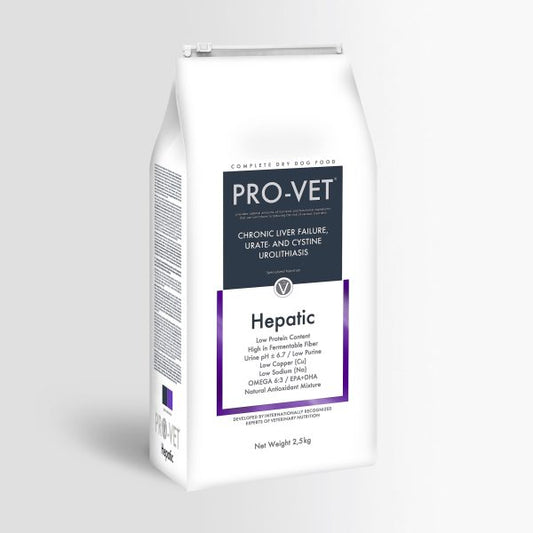 Hrană dietetică câini Super Premium tulburări hepatic PRO-VET, 2.5 kg
