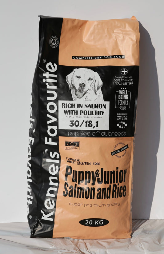PUPPY&JUNIOR SALMON AND RICE 20 KG - Prof Pet Corporation Romania